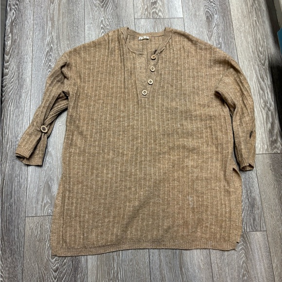 Free People Intimately sweater dress tunic Loungewear Army - Picture 3 of 11